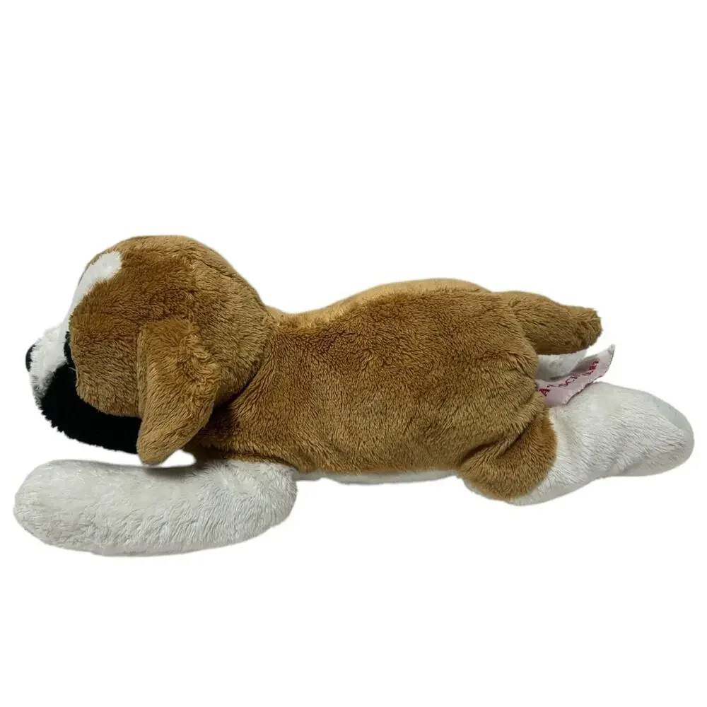 FAO Schwarz Plush Saint Bernard Puppy Dog Stuffed Animal Tan White